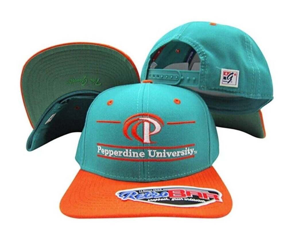 The Game Vintage Classic Split Bar Pepperdine Waves Snapback Hat / Cap